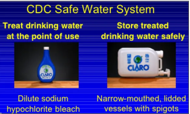 Figure 
  2: 
  Chlorine 
  bottle 
  & 
  example 
  of 
  a 
  safe 
  water 
  container: http://www.cdc.gov/safewater/publications_pages/pubs_presentations.htm