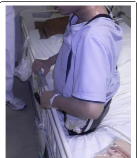 Fig. 7 Rehabilitation was started along with the use of prosthetics