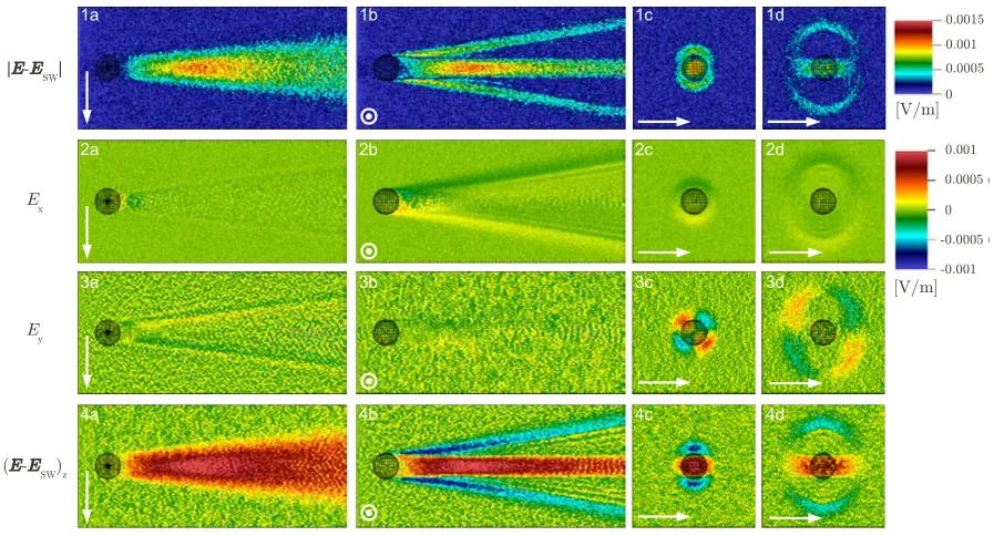 Fig. 4. Magnetic ﬁeld lines 10000 km behind the Moon for an IMF along the y-axis (same as in Fig