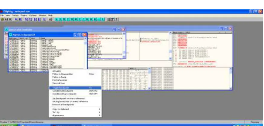 Fig. 5: Selecting CreteFileW function 