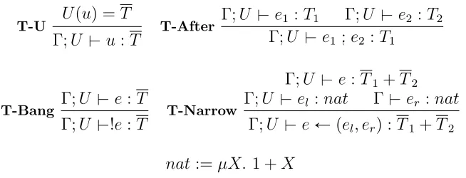 Figure 4.4: Typing Rules for Nonstandard Constructs