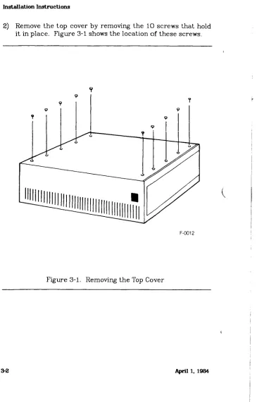 Figure 3-1. Removing the Top Cover 