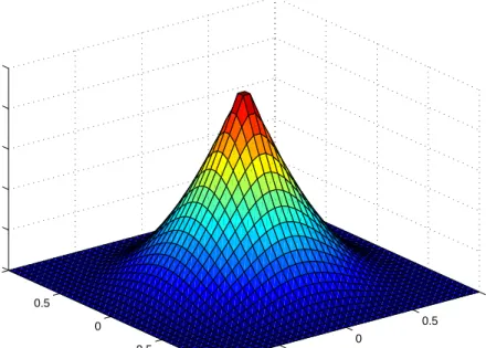 Fig. 1. The Wendland function φ 3,0 on R 2 .