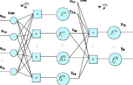 Figure 1. Two layer feedforward neural network.
