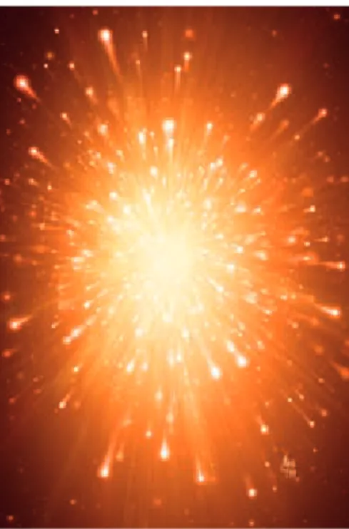 Figure 1  A	somewhat	problematic	 imaginary view of the big bang (see text)
