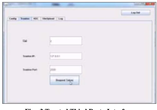 Fig.  3 Trusted Third Party Interface 