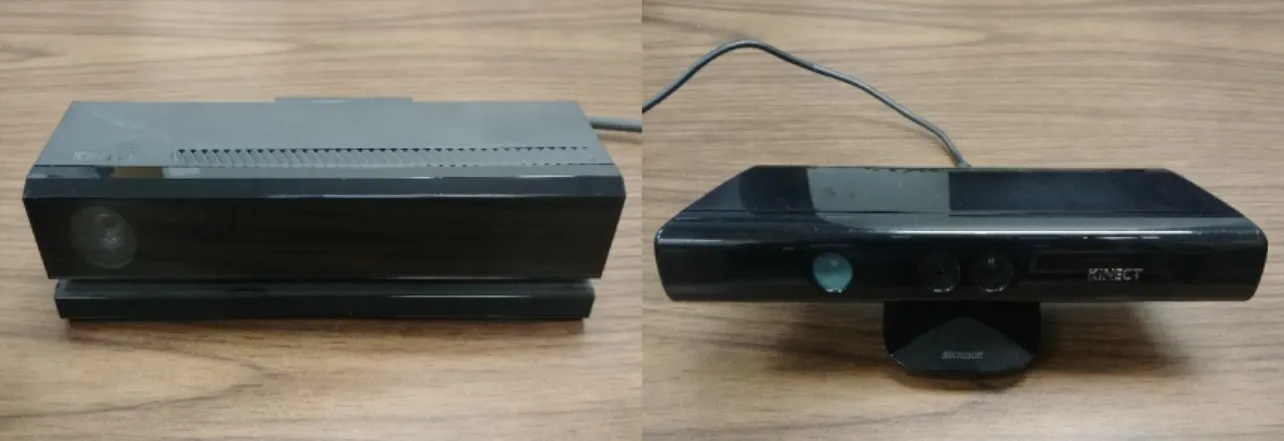 Figure 1: Kinect v2 on the left, Kinect v1 on the right 