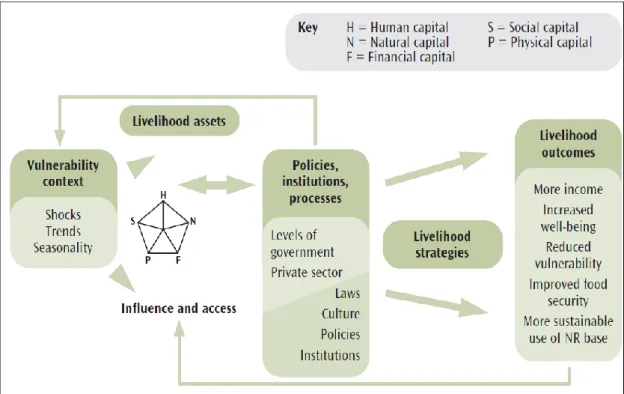 Figure 2.1: DfID Sustainable Livelihoods Framework  Source: DfID (1999) 