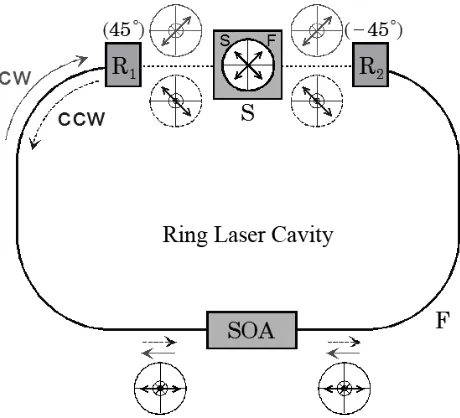 Figure 1. Schematic diagram of SOA-fiber ring laser.  