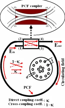 Figure 1. Schematic diagram of an ORR connected to a laser diode at port 1. 
