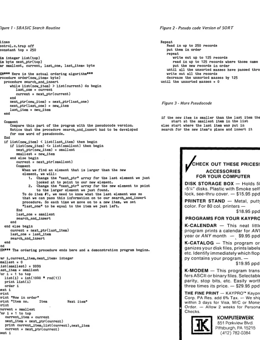 Figure 1 - SBASIC Search Routine 