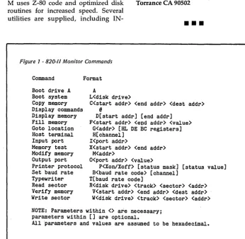 Figure 1 - 820-1/ Monitor Commands 