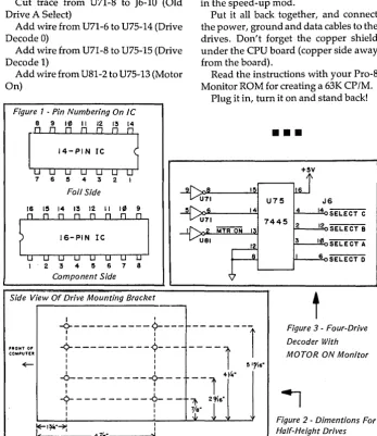 Figure 3. Plug the 7445 into U75. Replace U73 with the 74504. Install your new Monitor ROM in U47, if you didn't do so already in the speed-up mod