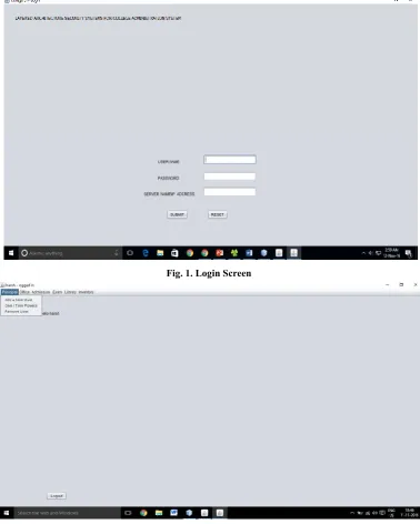 Fig. 1. Login Screen  