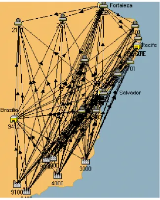 Figure 5 – The distribution network of the Northeast of Brazil with its essential features