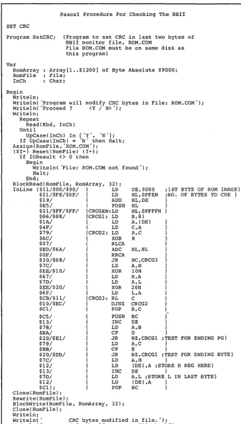 Figure 1 shows sometime. last two bytes of code tion then same (with assembly comments)