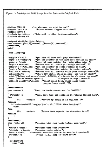 Figure 1 - Patching the BIOS jump Routine Back to its Original State 