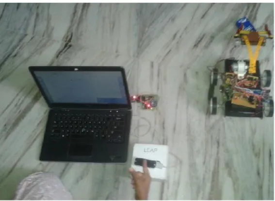Figure 8 Robotic Arm Releasing the Object According to the Hand Gestures Given by the User 