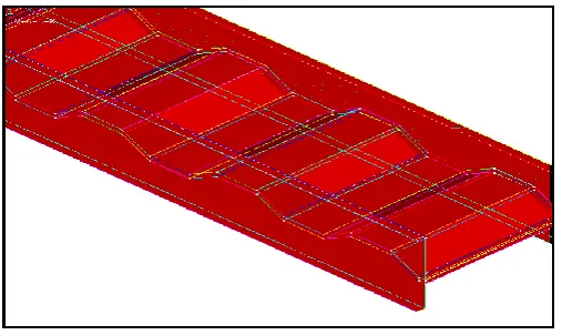 Figure 3: Model of Trapezoidal Web Section 