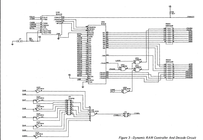 Figure 3 - Dynamic RAM Controller And Decode Circuit 