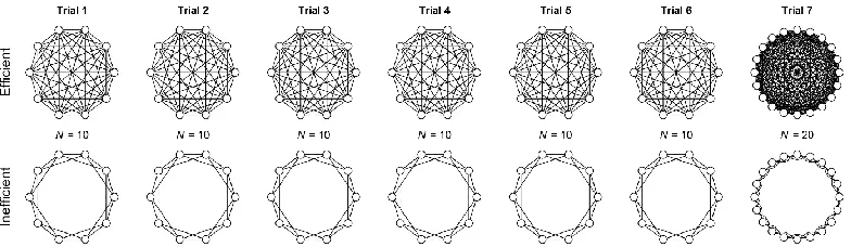 Fig. 1. Structure of the experiment. All experimental trials consisted of two networks, one 