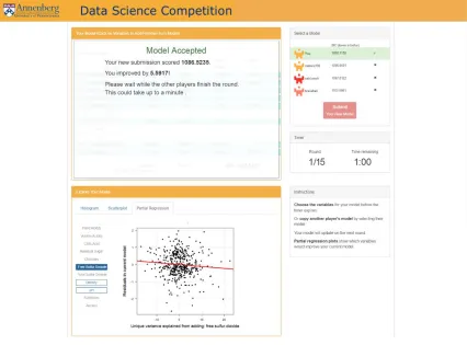 Fig. S4. Screenshot of the experimental interface when a subject finished a round and 