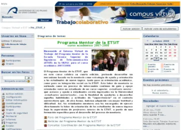 Figure 2.   ETSIT Mentoring Program Portal. 