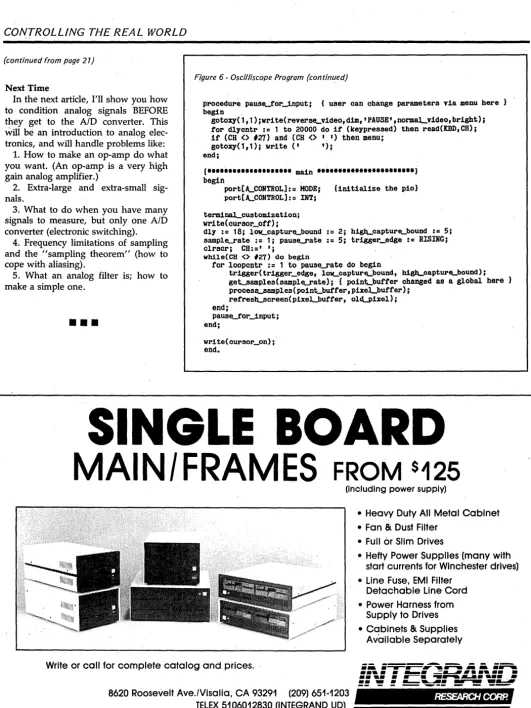 Figure 6 - Oscilliscope Program (continued) 