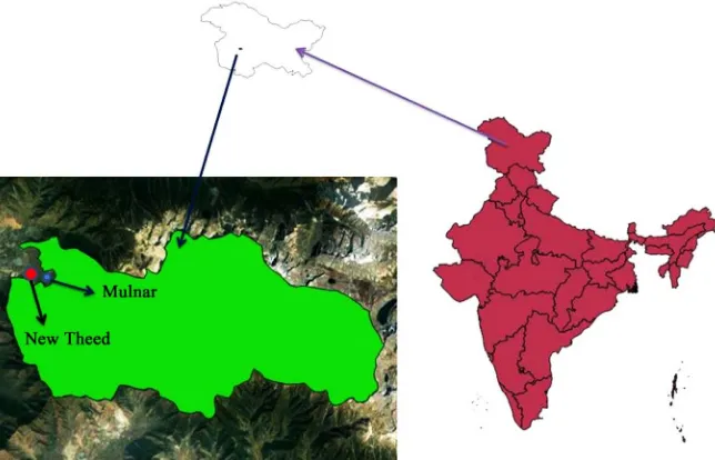 Figure 1. Location map of villages along with Dachigam national park. 