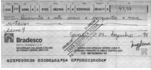 Fig. 1. Gray scale cheque image. 