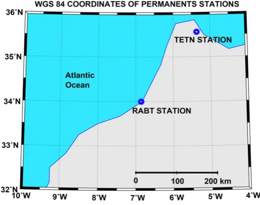 Figure 5. Locations of reference stations. 