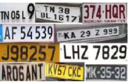 Figure 1. Different number platesDifferent number plates 