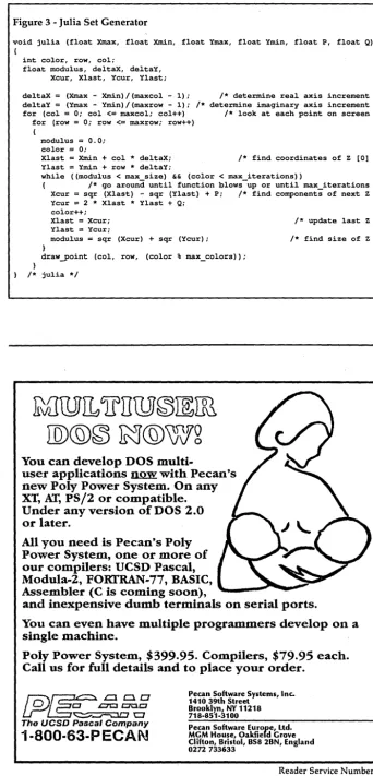 Figure 3 - Julia Set Generator 
