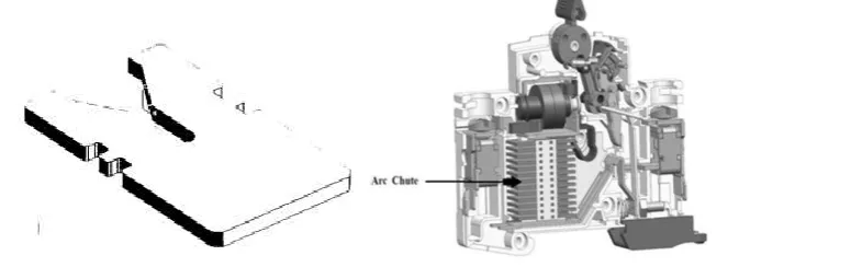 Fig. No. 3: Arch Chute Component      Fig No. 4: MCB consisting of Arch- Chute Component 