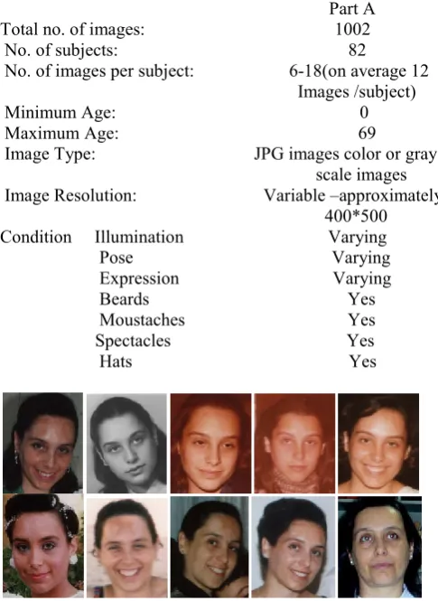 Fig. 1. Typical images with age differences.  Photos from the  