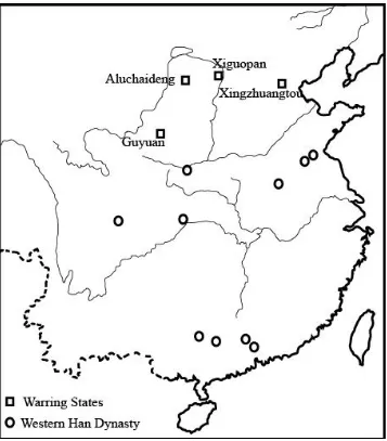 Fig. 7.1 Animal art plaques in China (after Lu and Dan 2007: 45) 