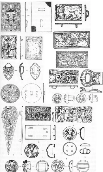 Fig. 7.2 Animal art ornaments in early Han Chinese tombs (after Qiao 2004) 