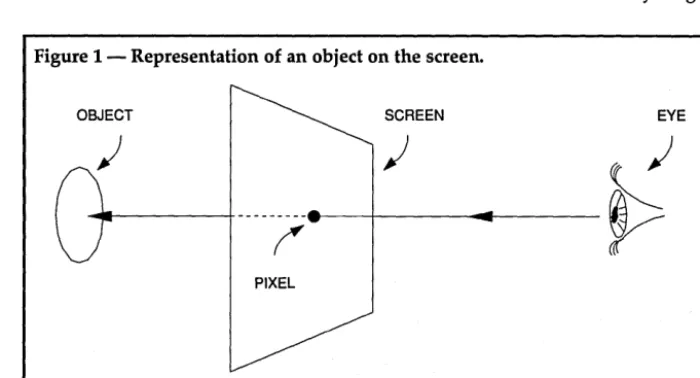 Figure 1 -Representation of an object on the screen. 