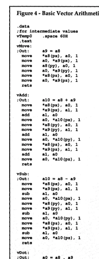 Figure 4 - Basic Vector Arithmetic 