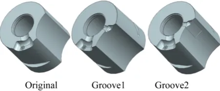 Figure 5. Specific location of unloading groove. 
