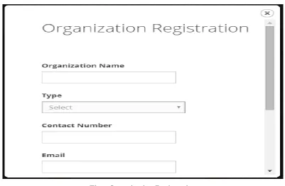 Fig. : Organization Registration 
