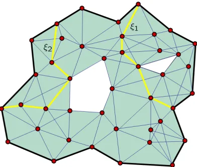 Figure 4.2:Relative homology:ξ 1is the representative of a non-trivial element in1( X , A) .