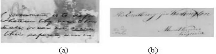 Fig 1.2(a)-(b). Degraded document image taken from DIBCO dataset 