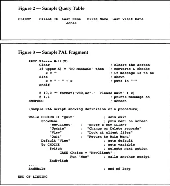 Figure 2 -Sample Query Table 