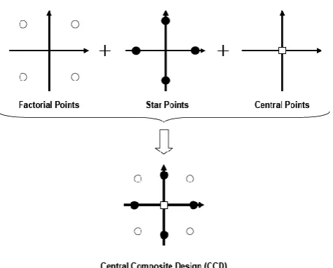 Figure 3 Schematic representation of central composite design (CCD). 