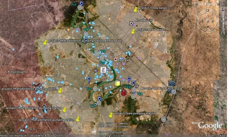 Figure 2. Location various 1st project in Baghdad. 