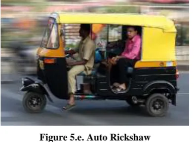 Figure 5.c. Solar Rickshaw               5.d Cycle Rickshaw 