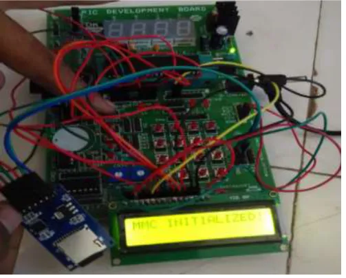fig.5. The following figure gives initialization of SD card. 