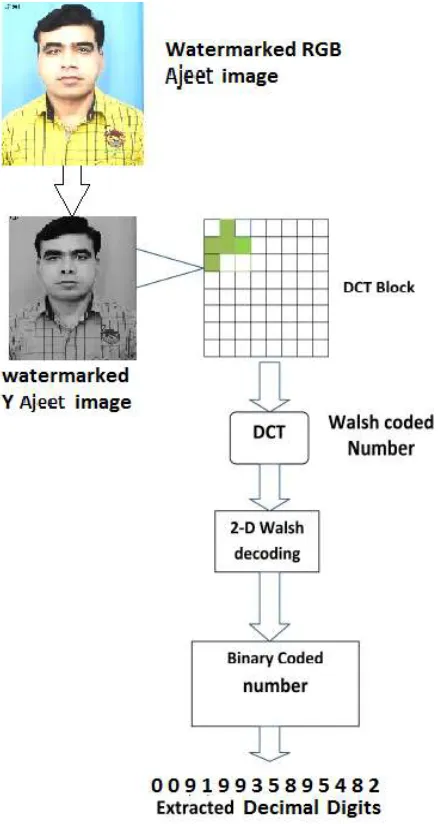 Fig. 2 Watermark Extraction of Decimal Digits 
