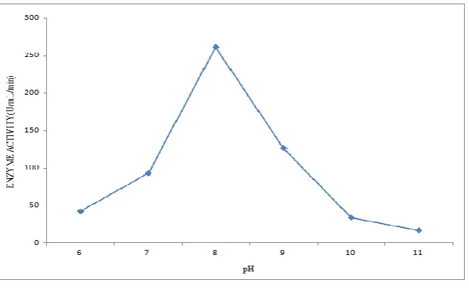 Fig 2: Effect of raw materials on protease production 